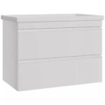 Тумба Devit Frame 753100W 100 см з раковиною та сифоном, біла глянцева